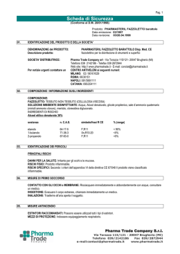 Scheda di Sicurezza - Pharma Trade Company