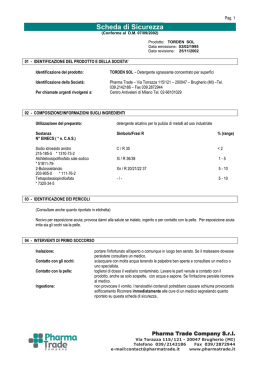 Scheda di Sicurezza - Pharma Trade Company