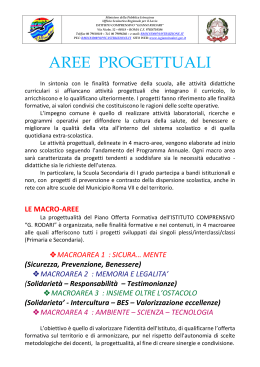 AREE PROGETTUALI - Istituto Comprensivo Gianni Rodari