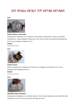 NataleIDEE REGALO NATALE 2011 NATURA