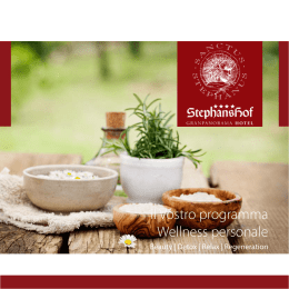 il Vostro programma Wellness personale