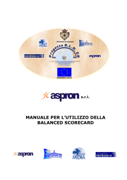 MANUALE PER L`UTILIZZO DELLA BALANCED SCORECARD