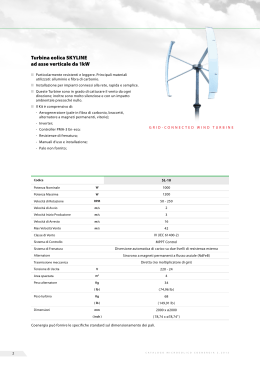 Turbina eolica SKYLINE ad asse verticale da 1kW
