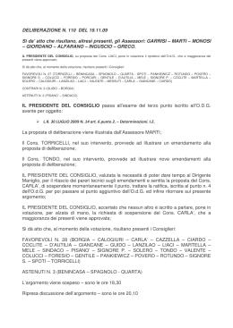 Delibera del Comune di Lecce L.R. 30 LUGLIO 09