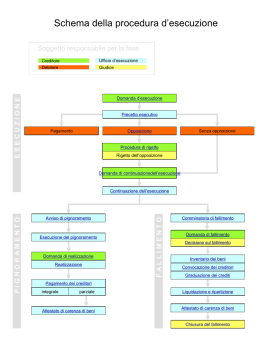 Schema procedura d`esecuzione