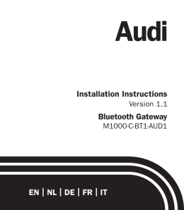 mObridge installatieinstr-Audi.indd - mObridge