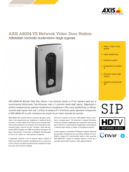 AXIS A8004-VE Network Video Door Station, Datasheet