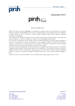 Press Release Parah Noir Lingerie FW 2010-11