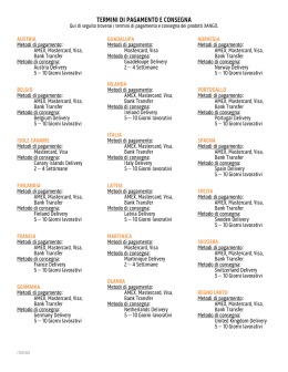 TERMINI DI PAGAMENTO E CONSEGNA
