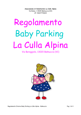 Regolamento Baby Parking La Culla Alpina