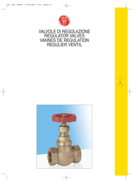 valvole di regolazione regulator valves vannes de regulation