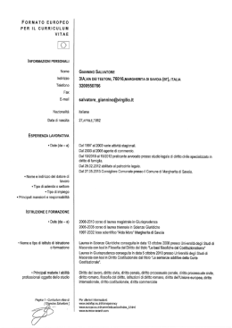 Curriculum - Comune di Margherita di Savoia
