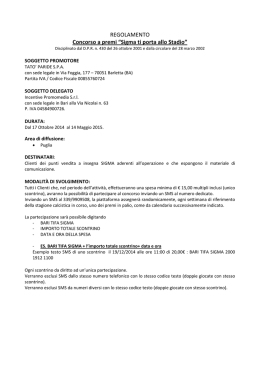 Visualizza il regolamento