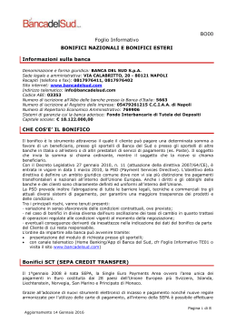 Informazioni sulla banca