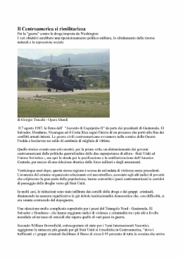 Il Centroamerica si ri`militarîzza