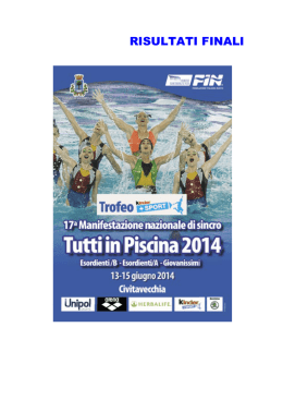 Trofeo Kinder+Sport "Tutti in Piscina 2014"