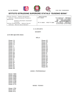 ISTITUTO ISTRUZIONE SUPERIORE STATALE &ldquo;EUGENIO BONA&rdquo;