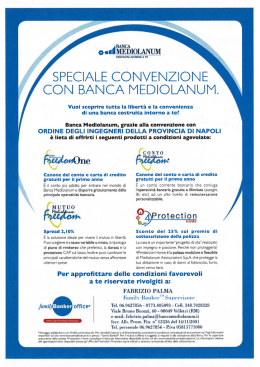 speciale convenz|one con banca mediolanum.