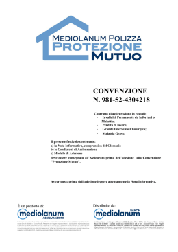 Mediolanum Polizza Protezione Mutuo Premio Unico