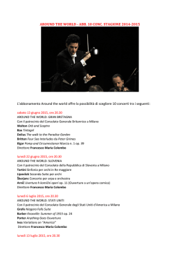 AROUND THE WORLD - ABB. 10 CONC. STAGIONE 2014
