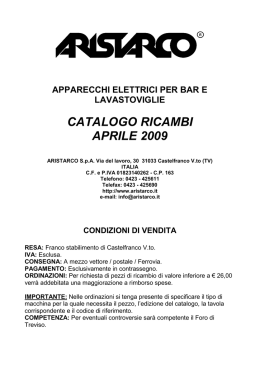 CATALOGO RICAMBI APRILE 2009
