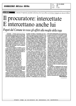 Il procuratore: intercettate ` - ARGO &ndash; Cento occhi su Catania