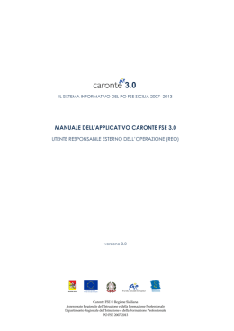 MANUALE DELL`APPLICATIVO CARONTE FSE 3.0