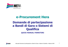 Manuale gare e qualifiche