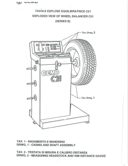 tavole esplose equilibhatrice 021 exploded view of wheel balancer