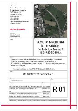 Relazione generale - Comune di Reggio Emilia