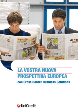 LA VOSTRA NUOVA PROSPETTIVA EUROPEA