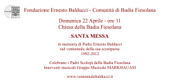 Fondazione Ernesto Balducci - Comunità di Badia Fiesolana