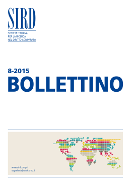 Bollettino 8-2015 - Società Italiana per la Ricerca nel Diritto