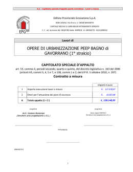 OPERE DI URBANIZZAZIONE PEEP BAGNO di GAVORRANO (1