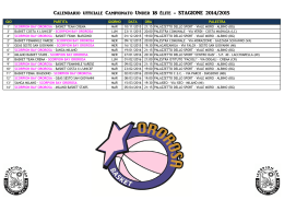 calendario ufficiale under 18 elite ororosa 2015/2016