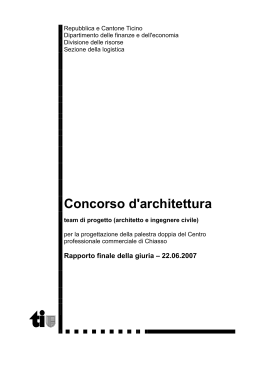 Rapporto finale della giuria - Repubblica e Cantone Ticino