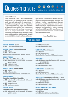 visualizza il programma liturgico quaresimale 2015