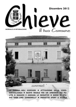 Dicembre 2012 - Comune di Chieve