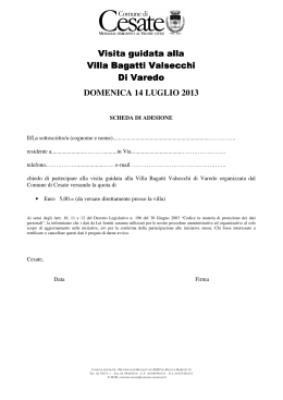 Iscrizione Villa Bagatti Valsecchi
