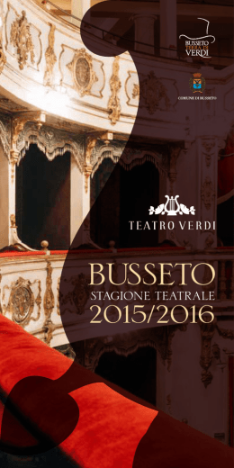 Dépliant Stagione Teatrale 2015/2016