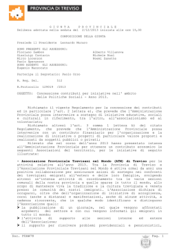 Testo della delibera - Provincia di Treviso