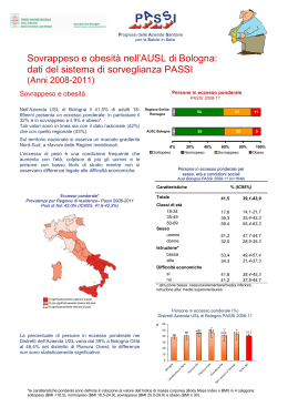 Rapporto PASSI sovrappeso e obesità (AUSL di Bologna 2008