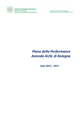 Piano della Performance Ausl Bologna 2015 - 2017