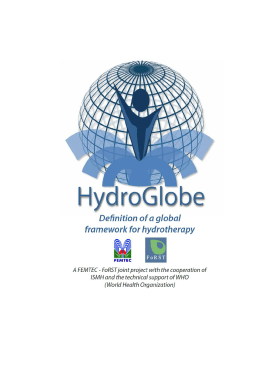 Hydroglobe Report - FEMTEC World Federation of Hydrotherapy
