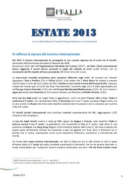 Scarica il documento - ONT Osservatorio nazionale del Turismo