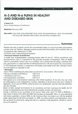 N-3 and N-6 pufas in healthy and diseased skin