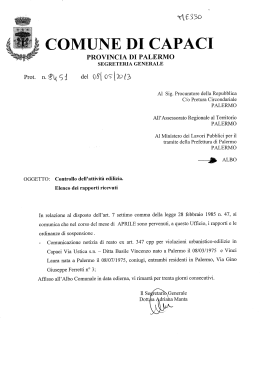 controllo attivita´ edilizia mese di aprile 2013
