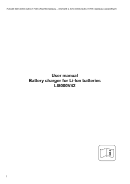 User manual Battery charger for Li-Ion batteries LI5000V42