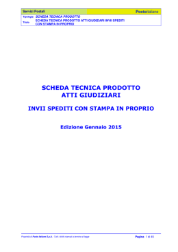 SCHEDA TECNICA PRODOTTO ATTI GIUDIZIARI