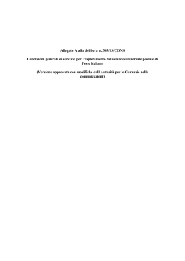 Condizioni generali di servizio